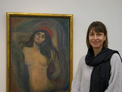 Petra Pettersenová vedle Munchovy Madony