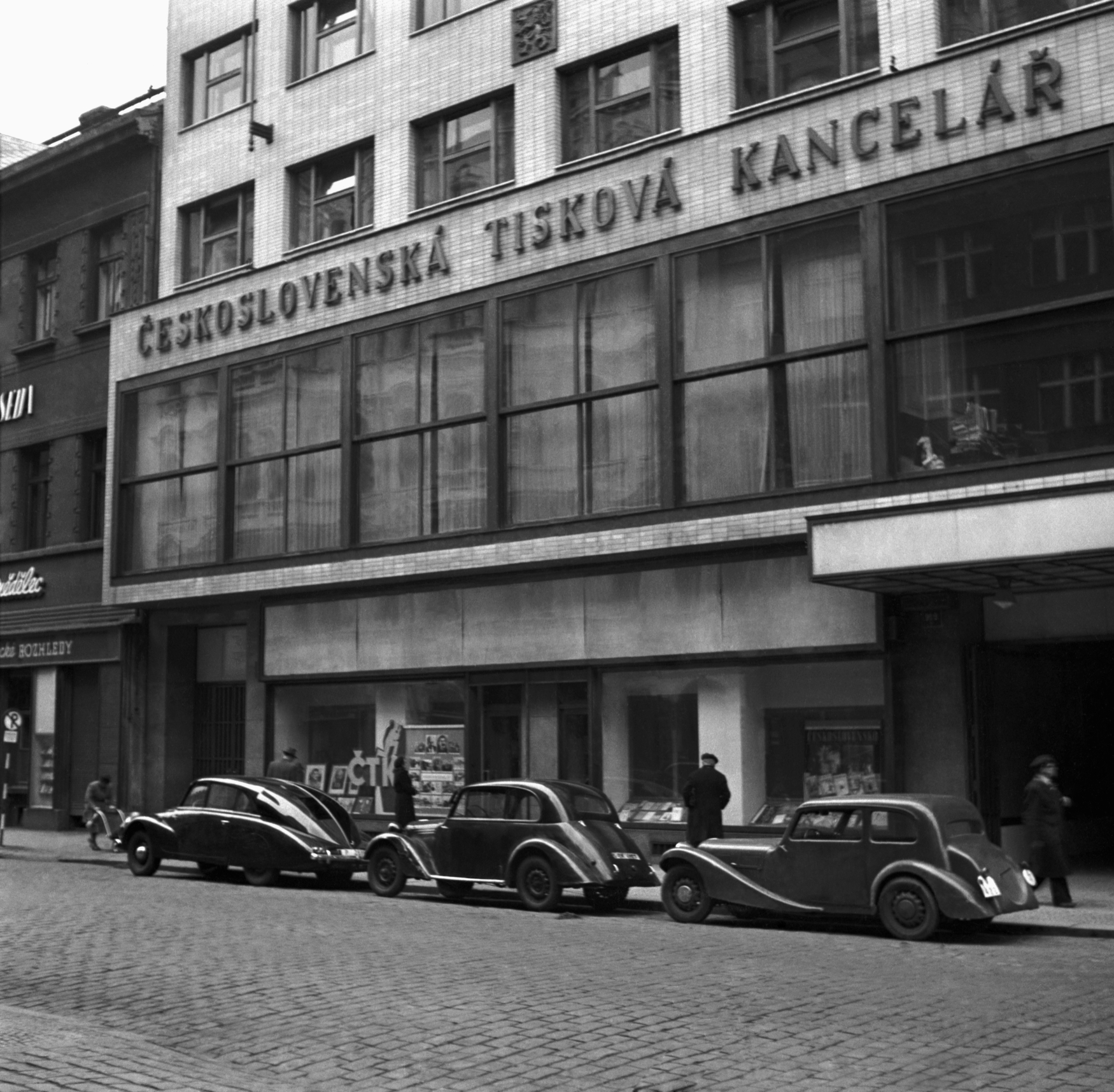 Budova ČTK v Opletalově ulici v Praze, listopad 1948