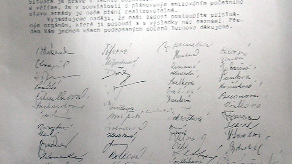 Petice Turnova za odchod sovětských vojsk