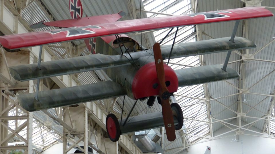 Legendární trojplošník Fokker Dr I., na kterém létal Rudý baron Manfred von Richthofen v 1. světové válce