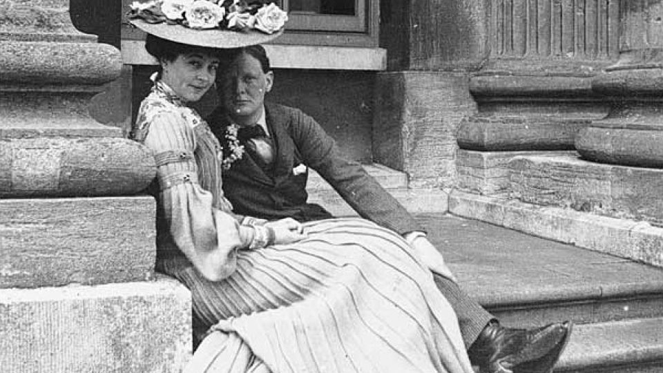 Consuela Vanderbiltová a Winston Churchill (kolem roku 1900)