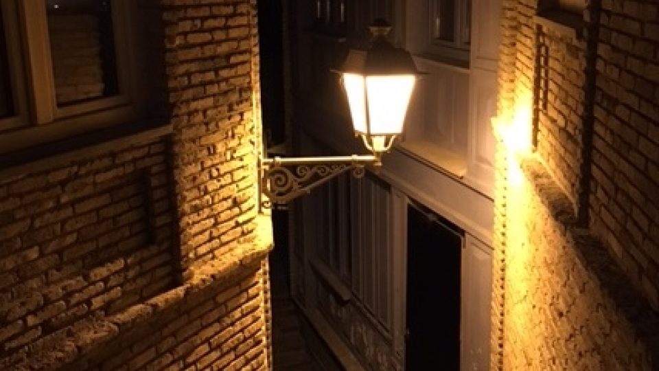 Noční uličky gruzínského města Mccheta