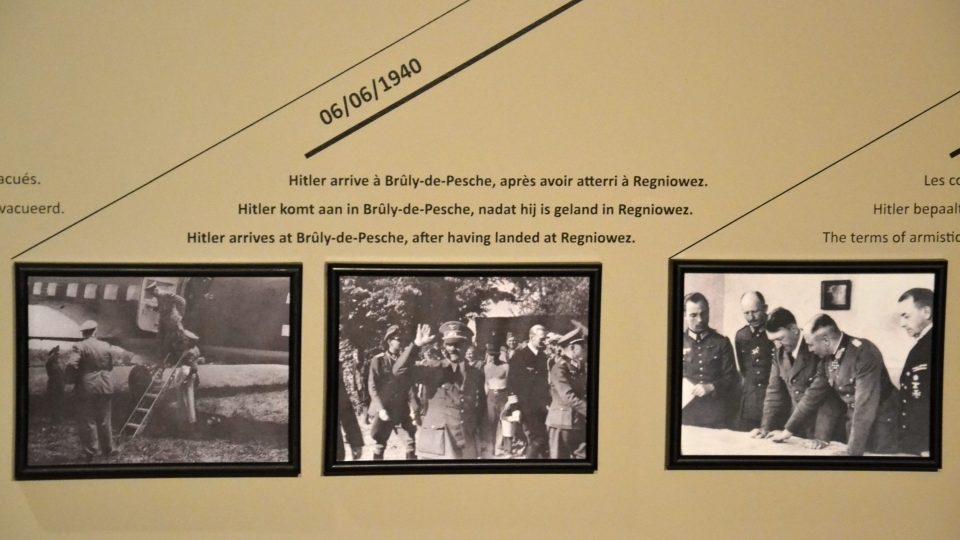 Hitlerův příjezd do Bruly-de-Pesche v expozici muzea