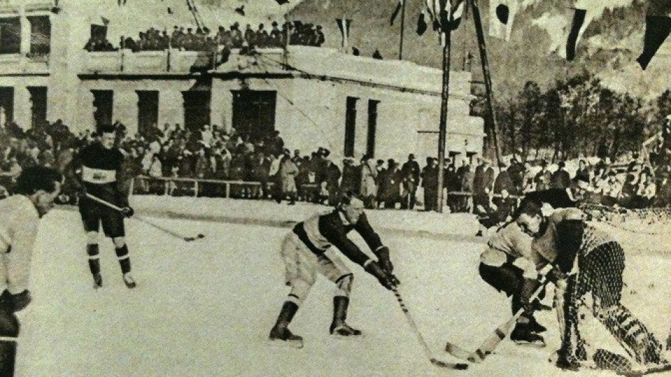 Hokejisté na prvních zimních olympijských hrách v Chamonix