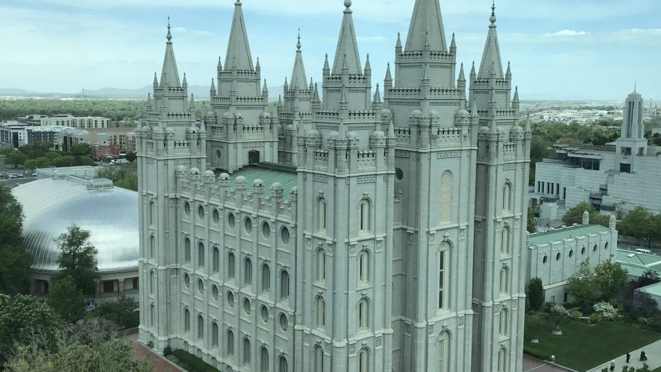 Hlavní mormonský chrám v Salt Lake City. V třímilionovém Utahu se podle statistik hlásí k Církvi svatých posledních dnů asi 60 procent obyvatel