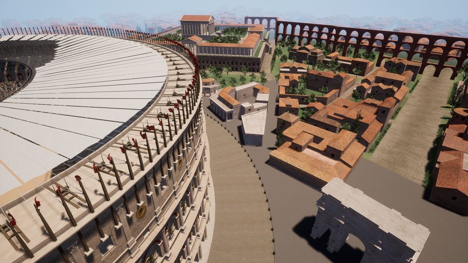 Snímek virtuální hry Colosseum VR