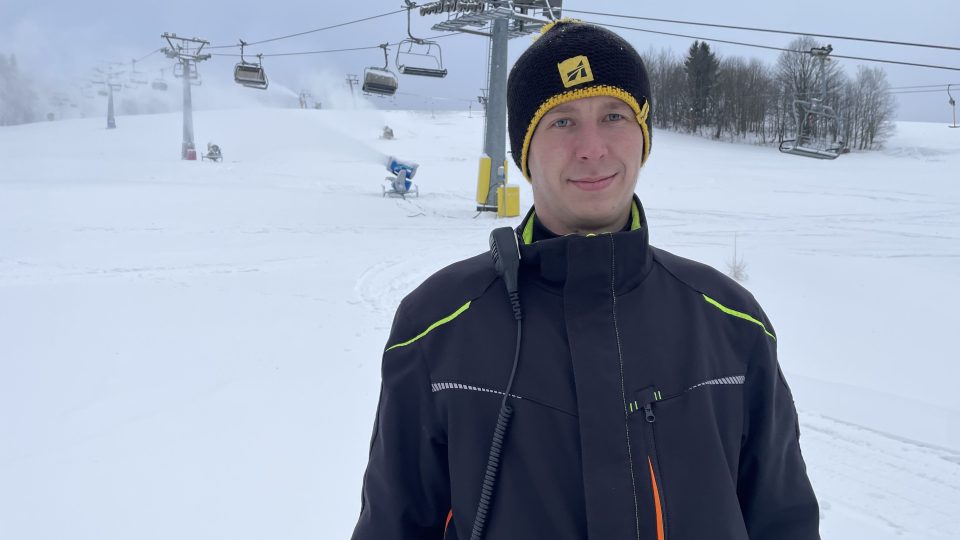 Michal Strnad, hlavní zasněžovací technik Skicentra Deštné v Orlických horách