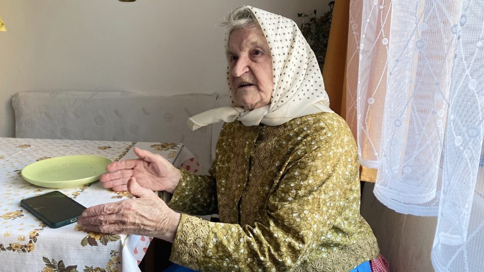 Božena Černá, 92letá rodačka z Lanžhota na Břeclavsku, vypráví