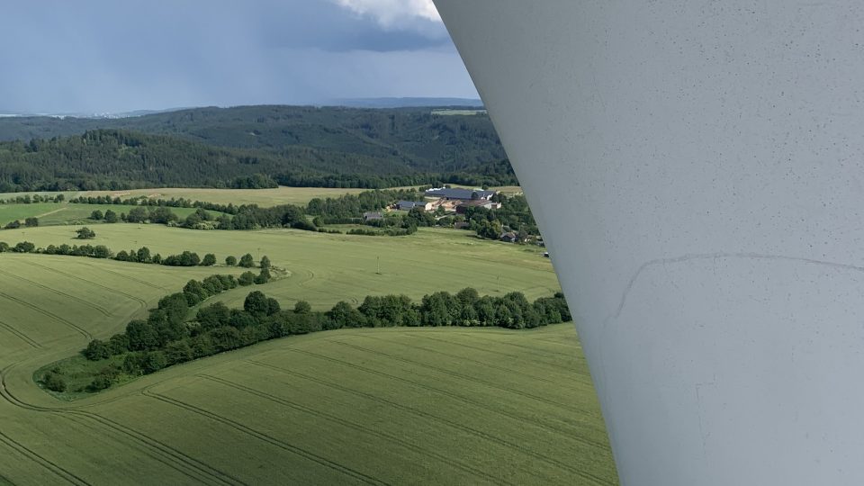 Výhled z větrné elektrárny Maletín