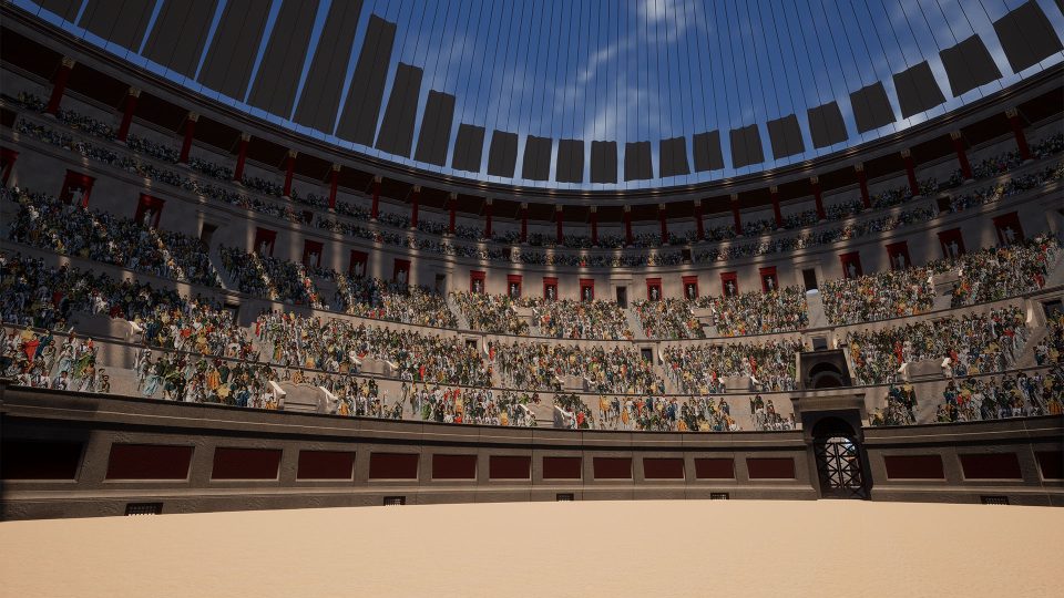 Snímek virtuální hry Colosseum VR