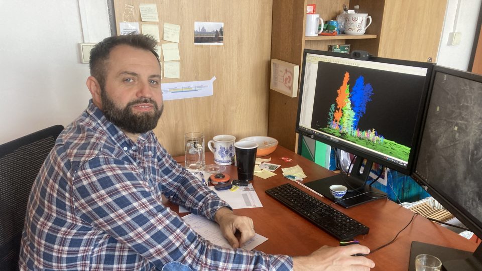 Kamil Král vyvíjí software 3D Forest, který vytváří digitální modely skutečného lesa