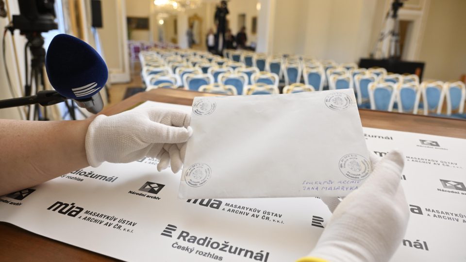 Zapečetěná obálka s posledními slovy Masaryka