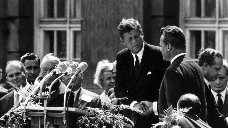 John Fitzgerald Kennedy v červnu 1963 v Berlíně