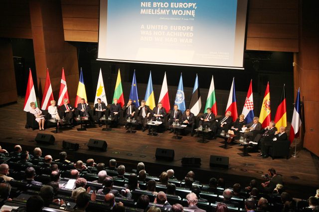 Panelová diskuze k výročí konce druhé světové války v polském Gdaňsku | foto: ČTK