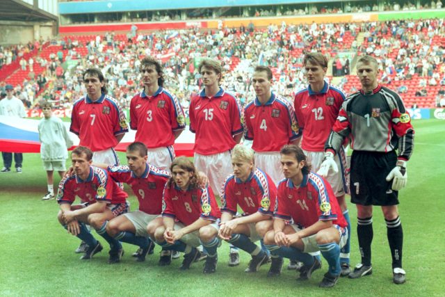 Česká fotbalová reprezentace na mistrovství Evropy 1996 | foto: Michal Doležal,  ČTK