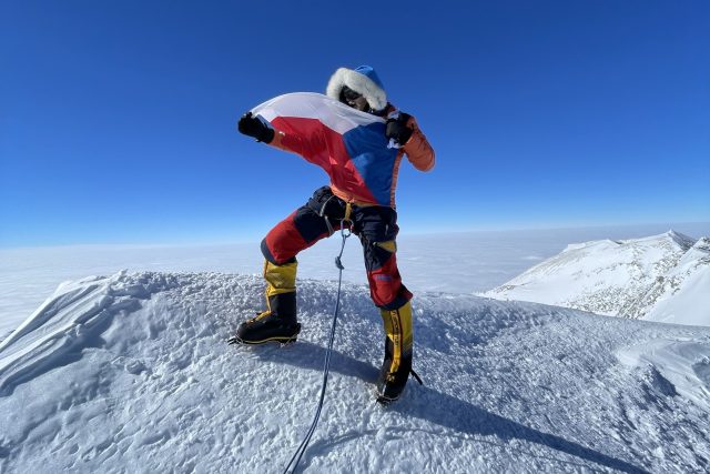 Petr Horký na vrcholu Antarktidy | foto: archiv Petra Horkého