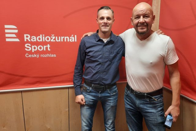 Žokej Josef Bartoš a moderátor Pavel Nečas | foto: Anna Duchková,  Český rozhlas