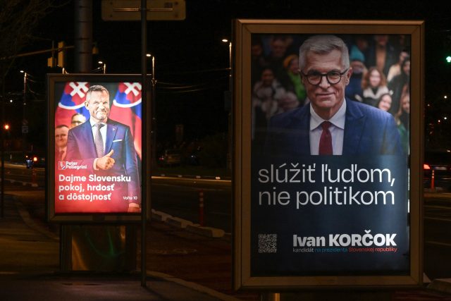 Předvolební kampaň Petra Pellegriniho a Ivana Korčoka v prezidentských volbách | foto: Václav Šálek,  ČTK