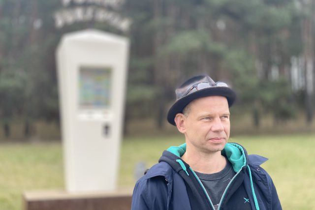 Krištof Kintera,  autor public jukeboxu a dalších soch ve veřejném prostoru | foto: Tomáš Černý,  Český rozhlas,  Český rozhlas