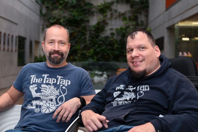 Šimon Ornest a Ladislav Angelovič z kapely The Tap Tap | foto: Agáta Nezbedová,  Český rozhlas