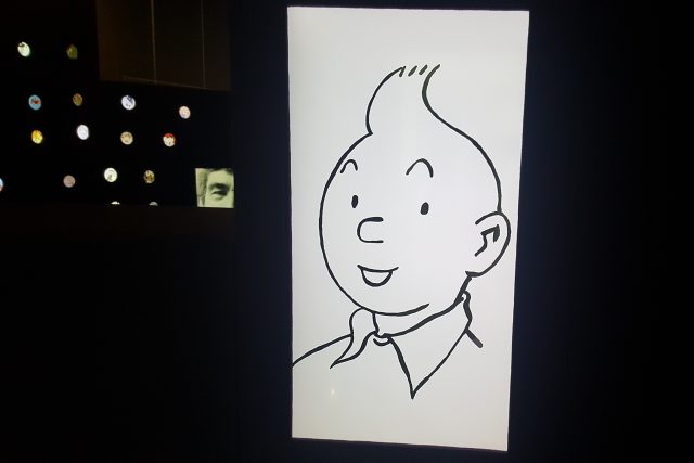 Na začátku Hergého světového úspěchu byla jednoduchá černobílá kresba reportéra Tintina. | foto: Filip Nerad,  Český rozhlas,  Český rozhlas