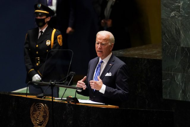 Joe Biden vystoupil na 76. Valném shromáždění Organizace spojených národů | foto: Kevin Lamarque,  Reuters