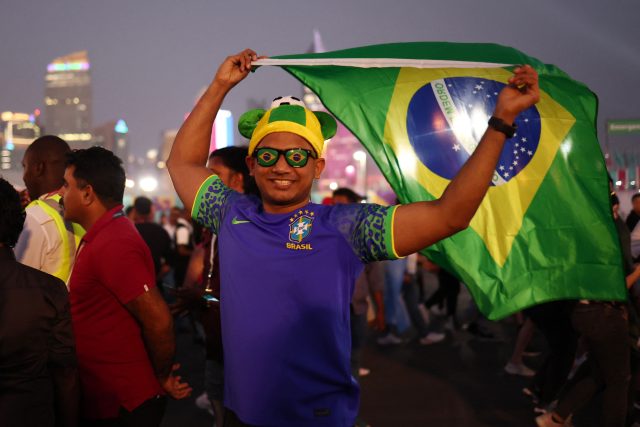 Fanoušci Brazílie v dějišti fotbalového mistrovství světa v Kataru | foto: Reuters