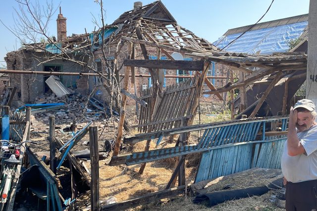 Dům v Rozdolivce zničený ruskou raketou | foto: Martin Dorazín,  Český rozhlas
