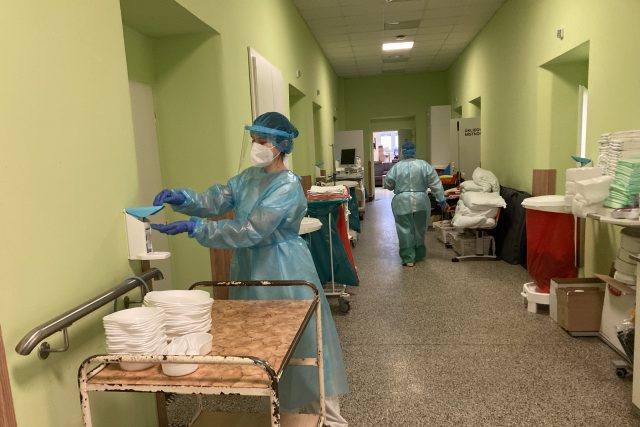 Většina studentů pomáhá v nemocnicích už od minulého roku | foto: Zdeňka Trachtová,  Český rozhlas,  Český rozhlas
