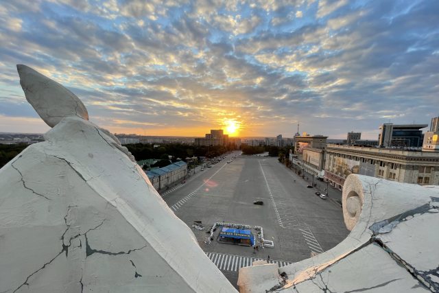 Pohled ze střechy paláce oblastní správy Charkovské oblasti | foto: Martin Dorazín,  Český rozhlas