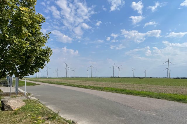 Elektřinu má vesnička Feldheim díky větrným elektrárnám | foto: Václav Jabůrek,  Český rozhlas