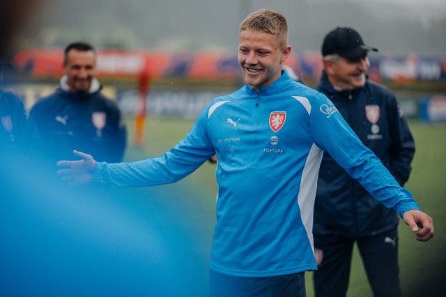 Lukáš Červ na tréninku české fotbalové reprezentace | foto: Web Fotbal.cz,  Česká fotbalová reprezentace