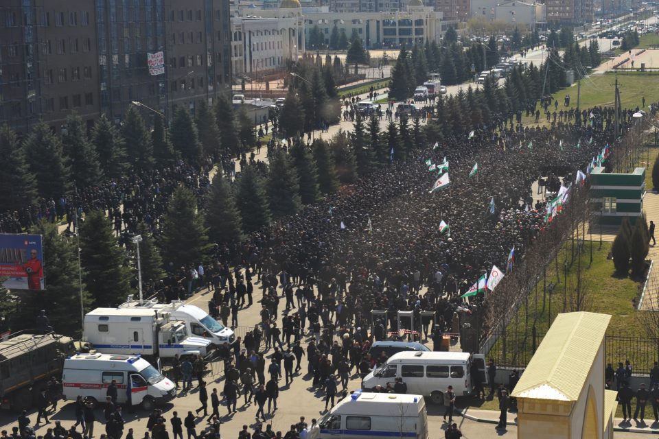 Protesty v autonomní kavkazské republice Ingušsku  | foto: Fotobanka Profimedia