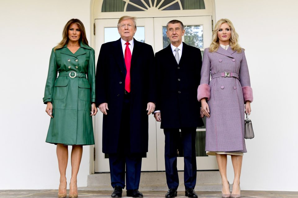 Premiér Andrej Babiš s manželkou Monikou na návštěvě amerického prezidenta Donalda Trumpa a jeho ženy Melanie. | foto: Roman Vondrouš,  ČTK