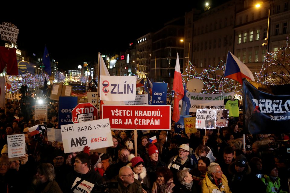 Demonstrace na Václavském náměstí. | foto: David W Cerny,  Reuters