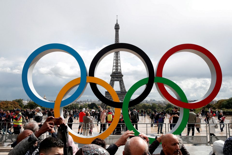 Olympijské kruhy v Paříži | foto: Benoit Tessier/File Photo,  Reuters