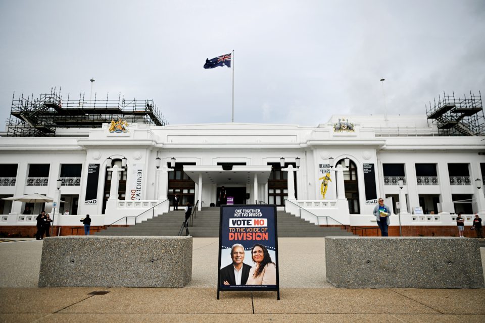 Stará budova australského parlamentu během referenda | foto: Tracey Nearmy,  Reuters