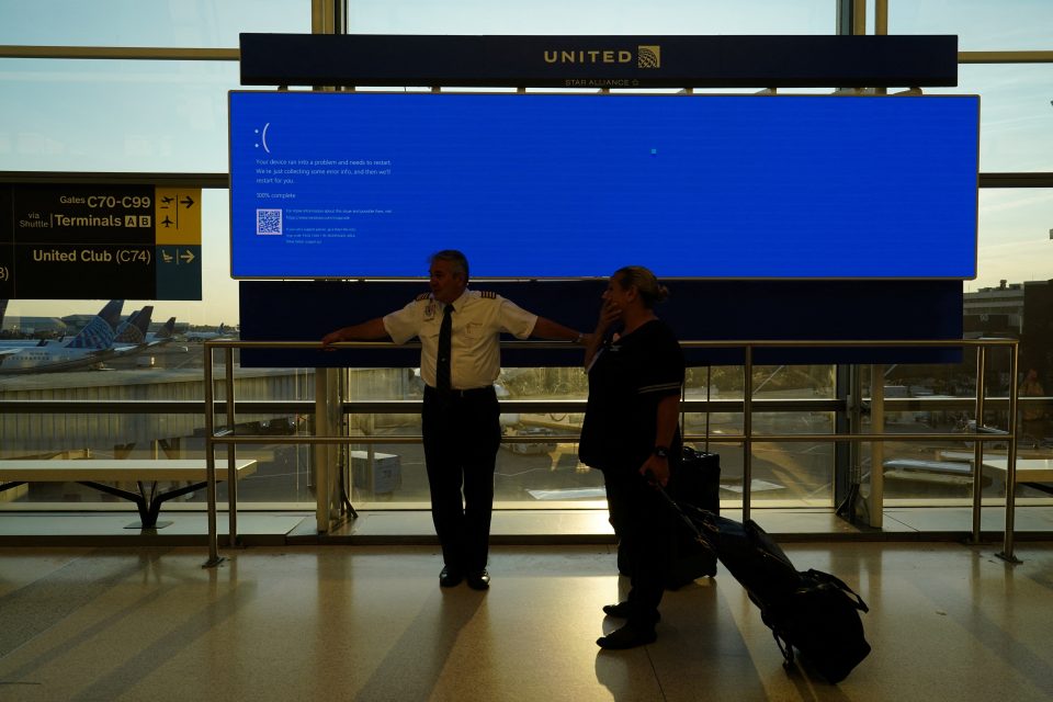 Globální výpadky IT na mezinárodním letišti Newark | foto: Bing Guan,  Reuters