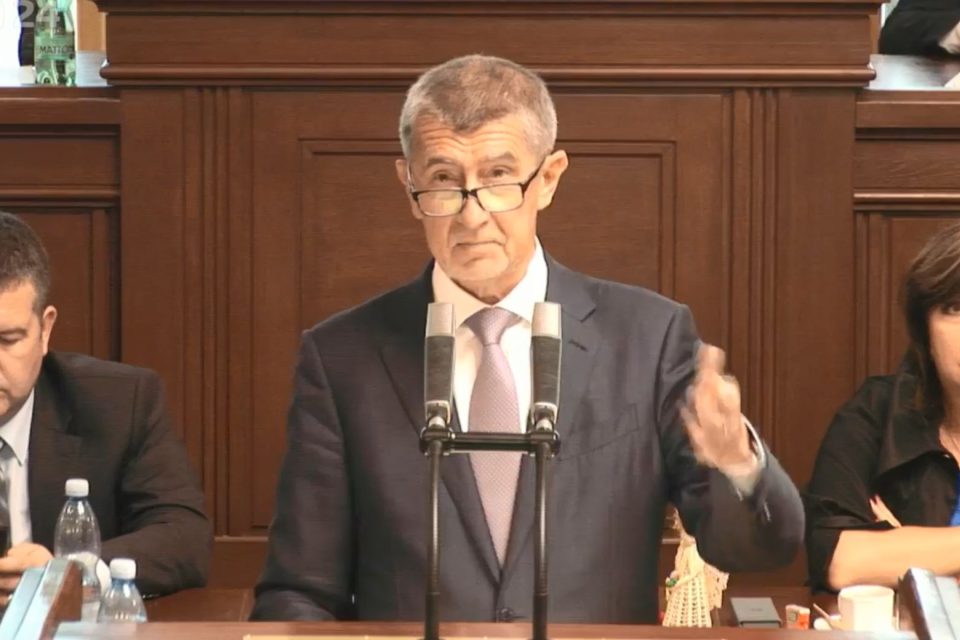 Andrej Babiš  (ANO) ve sněmovně k údajnému střetu zájmů.  | foto: Repro ČT24