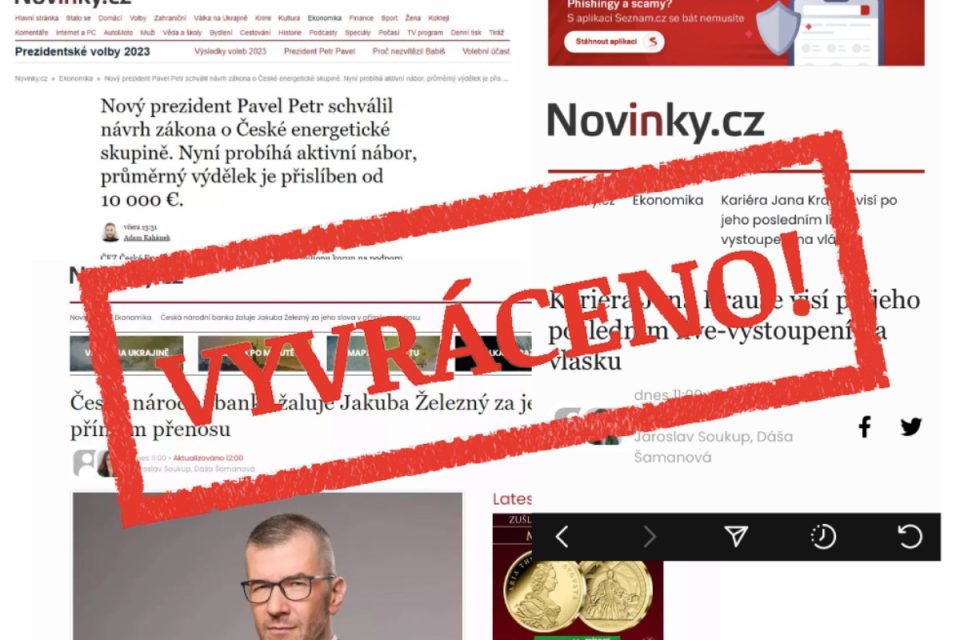 Falešné stránky se vydávají za Novinky.cz,  CNN Prima News či ČT24 | foto: koláž iRozhlas.cz