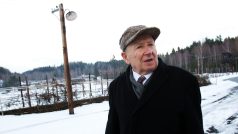 František Zahrádka v Muzeu obětí komunismu a dějin uranového hornictví u Příbrami v roce 2012