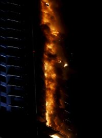 V hotelu v centru Dubaje vypukl na Silvestra rozsáhlý požár